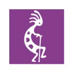 Kokopelli with walking stick